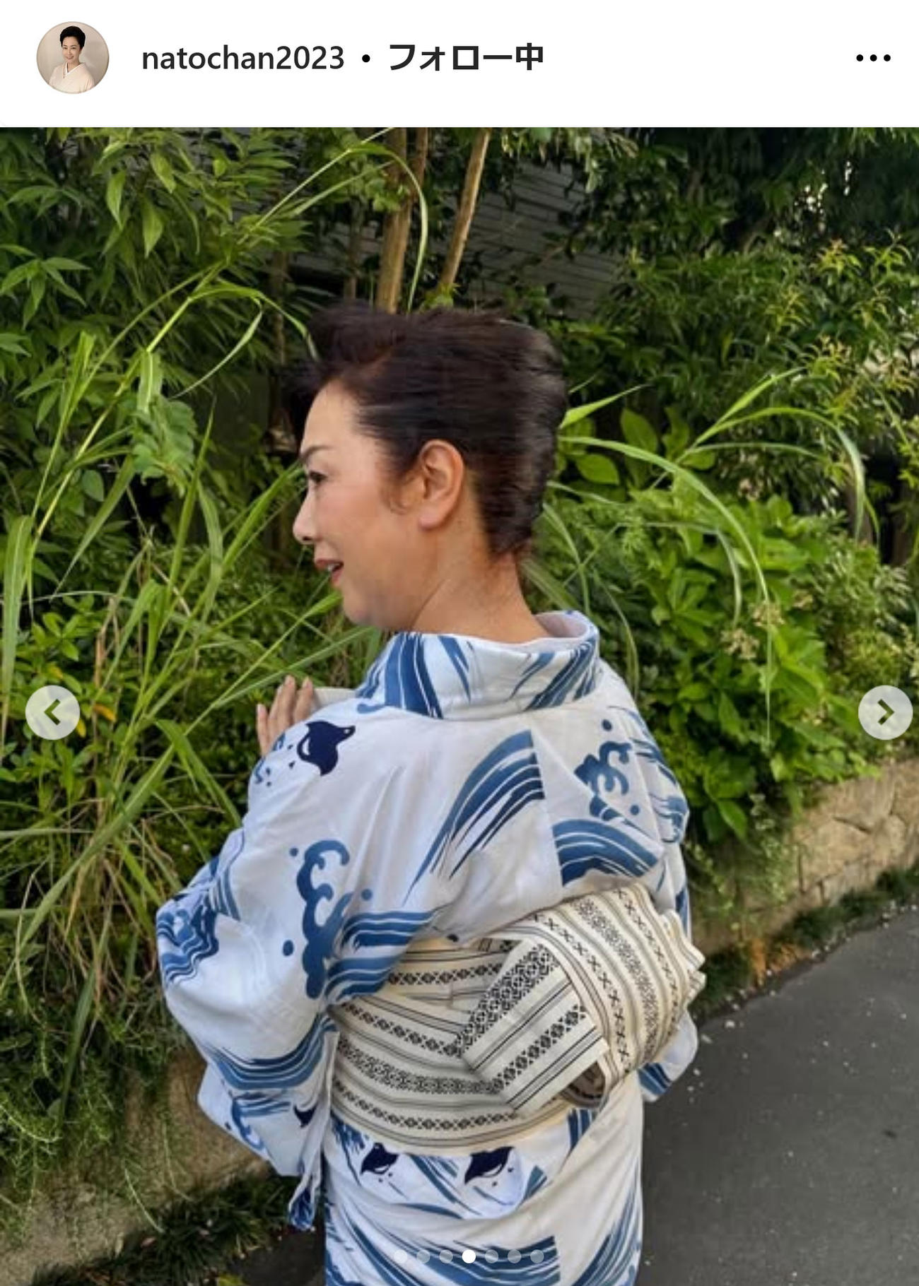 名取裕子インスタグラムから