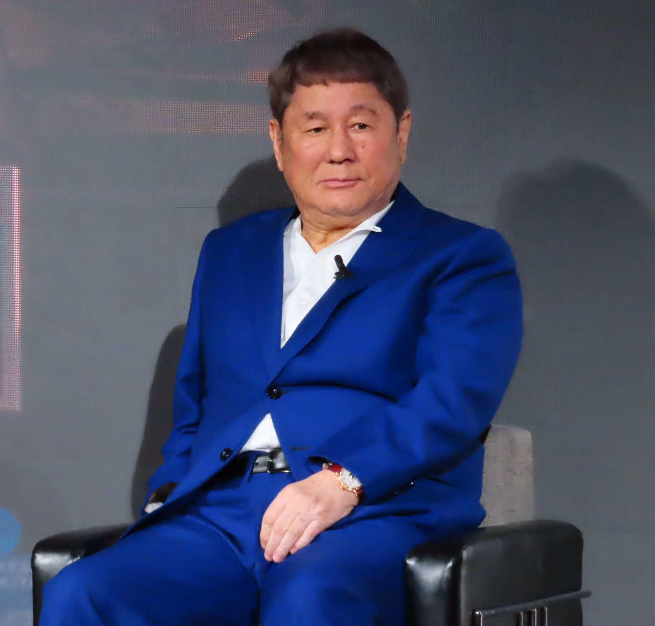 SCOグループ新CM発表会に出席した北野武