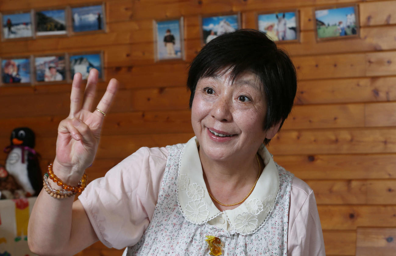 日本人女性として初の北極点到達の偉業を達成した和泉雅子（撮影・丹羽敏通）