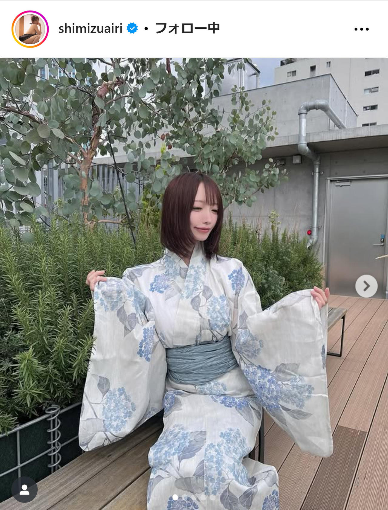 清水あいりのインスタグラムから