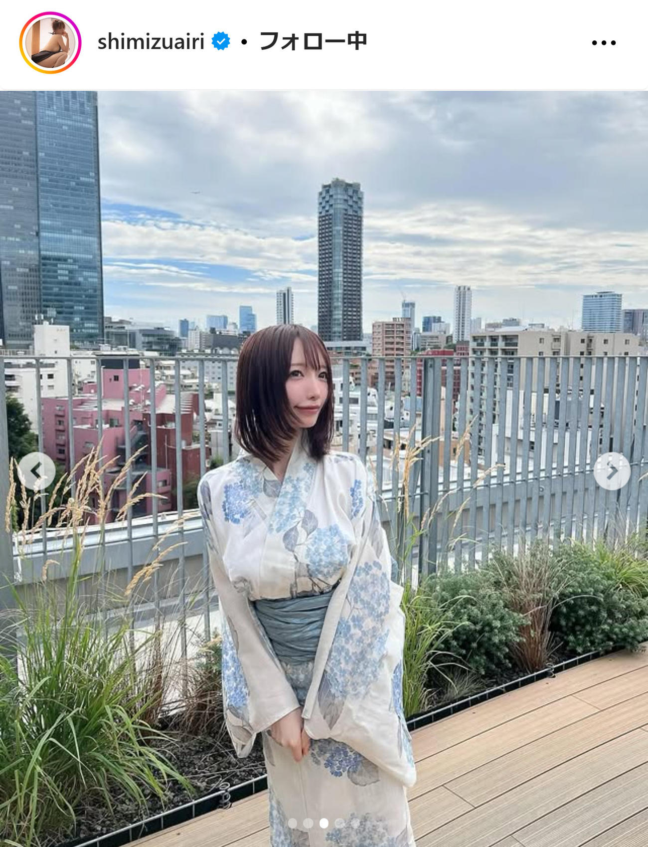 清水あいりのインスタグラムから
