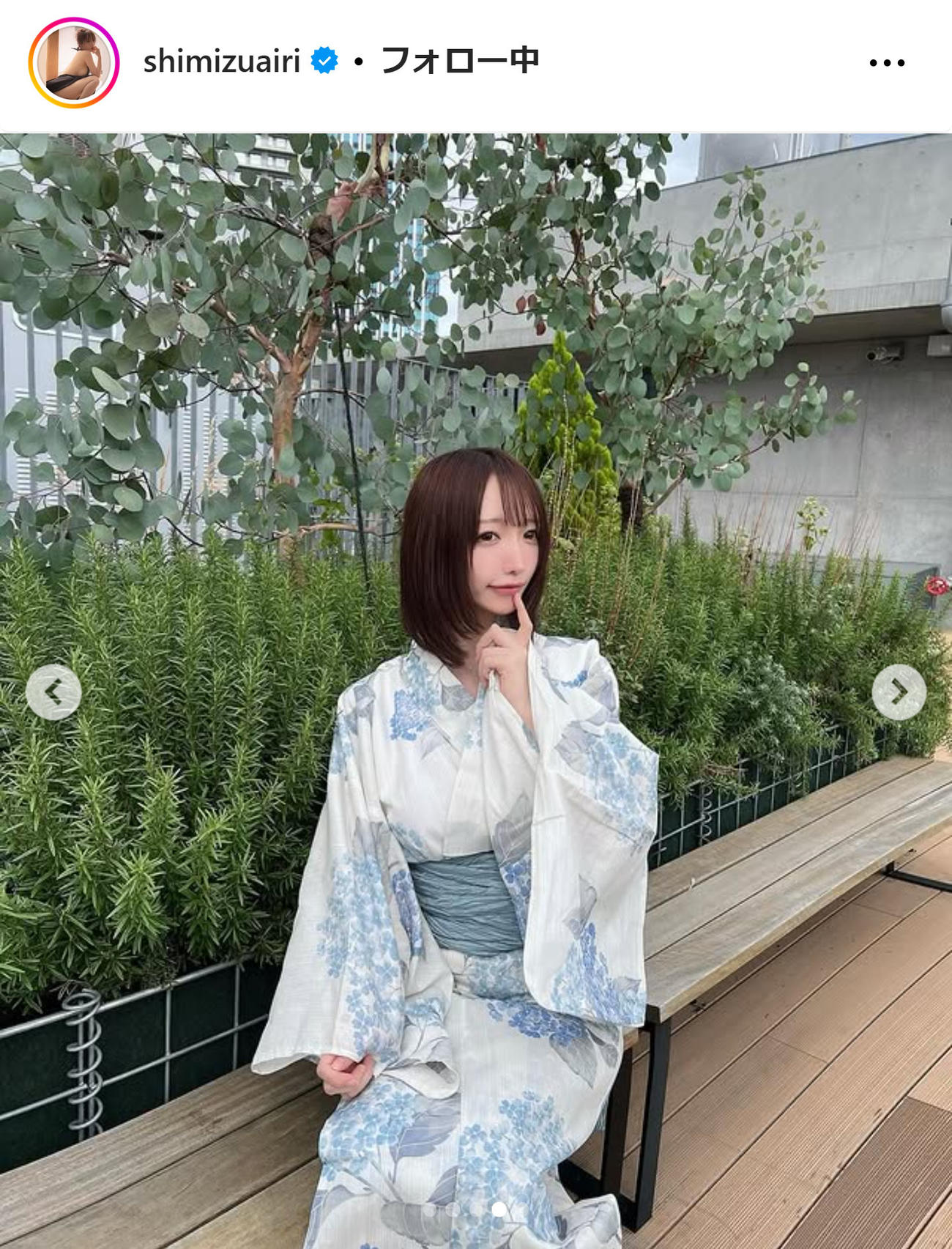 清水あいりのインスタグラムから
