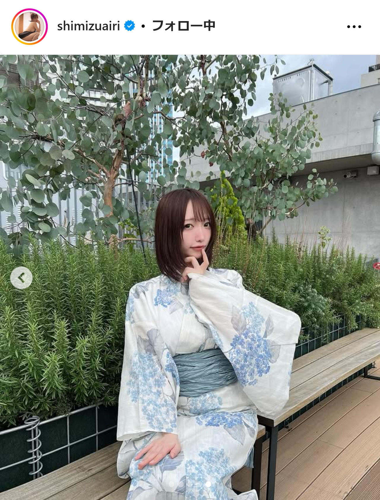 清水あいりのインスタグラムから
