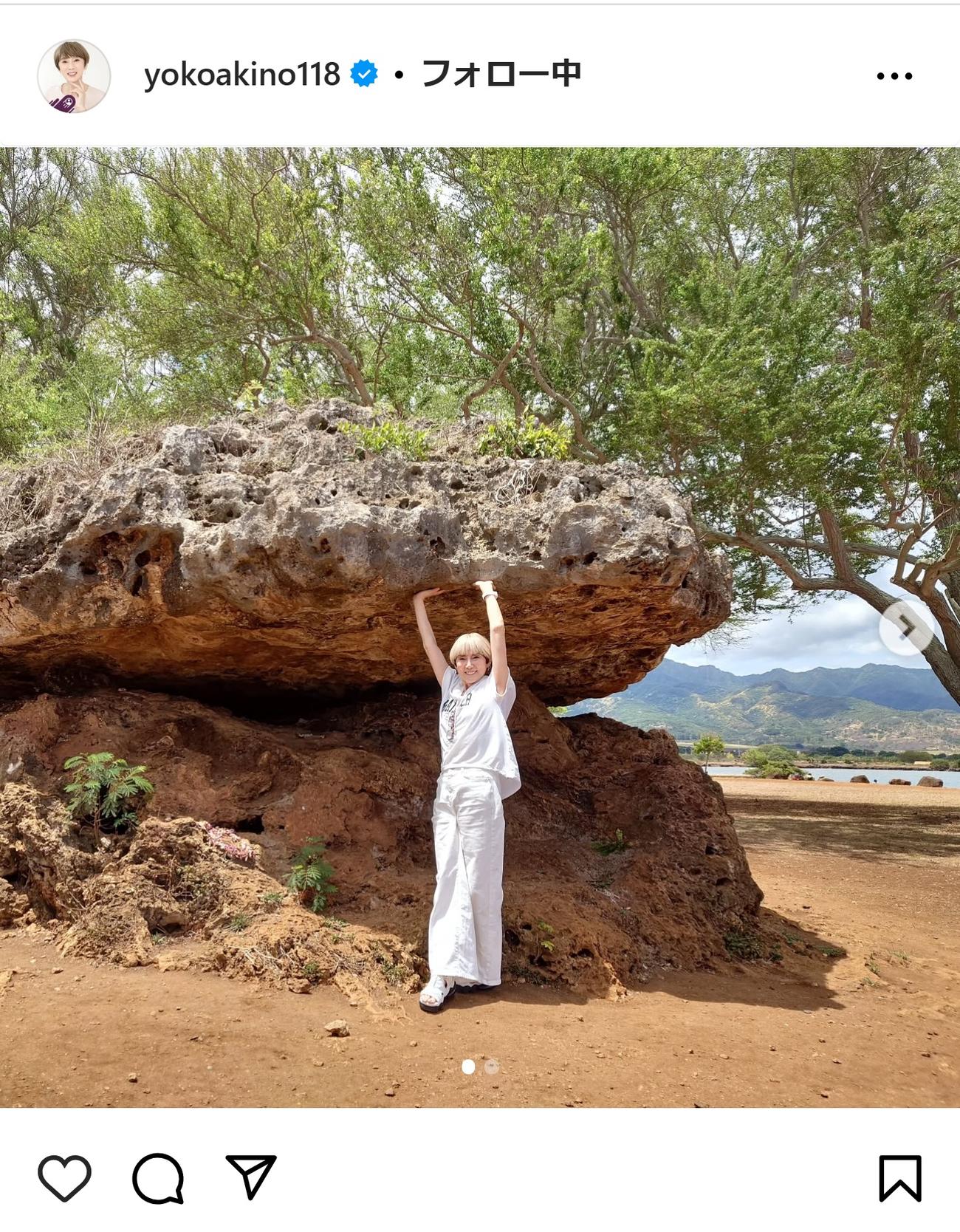 秋野暢子のインスタグラムから