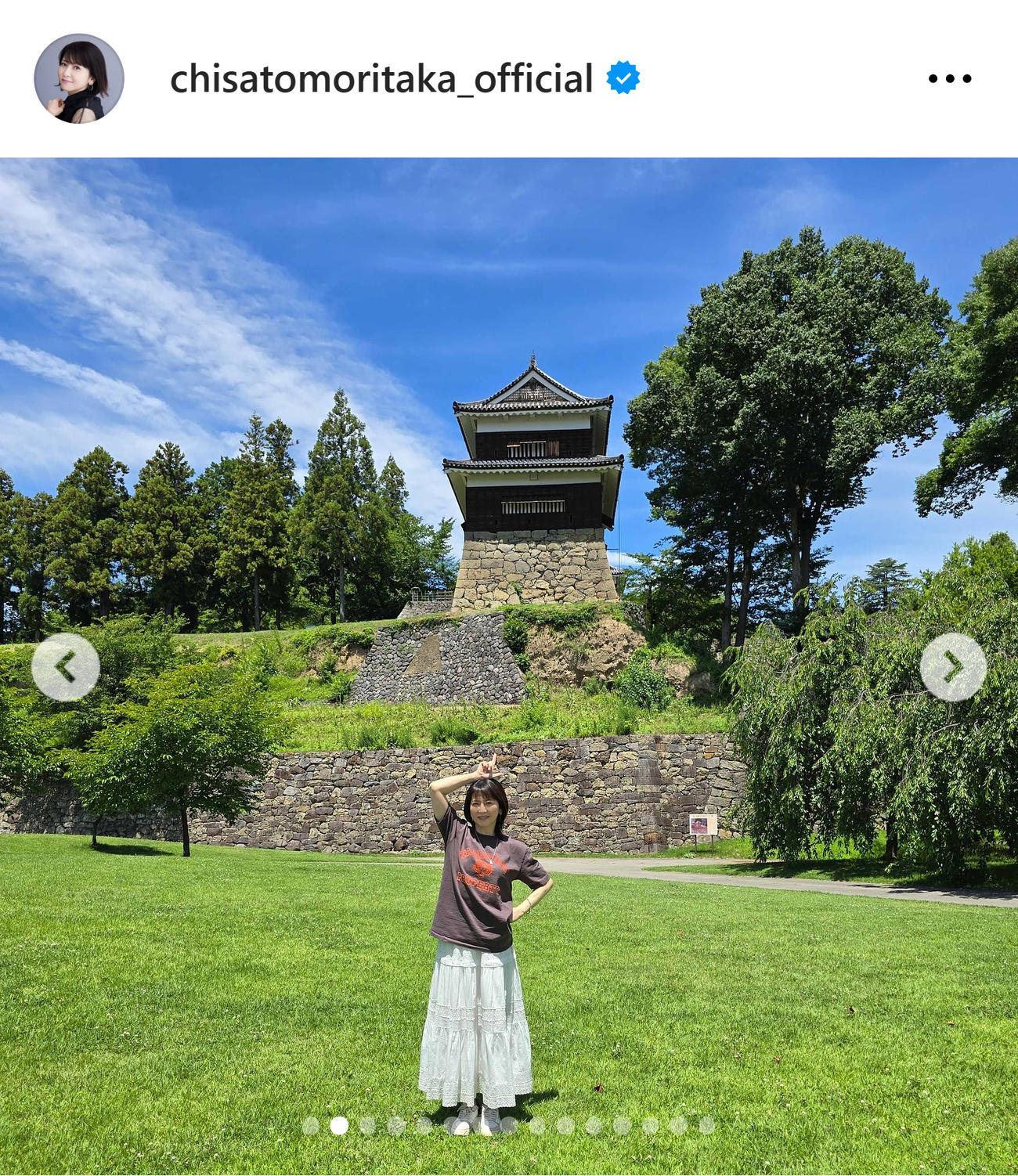 森高千里のインスタグラムから