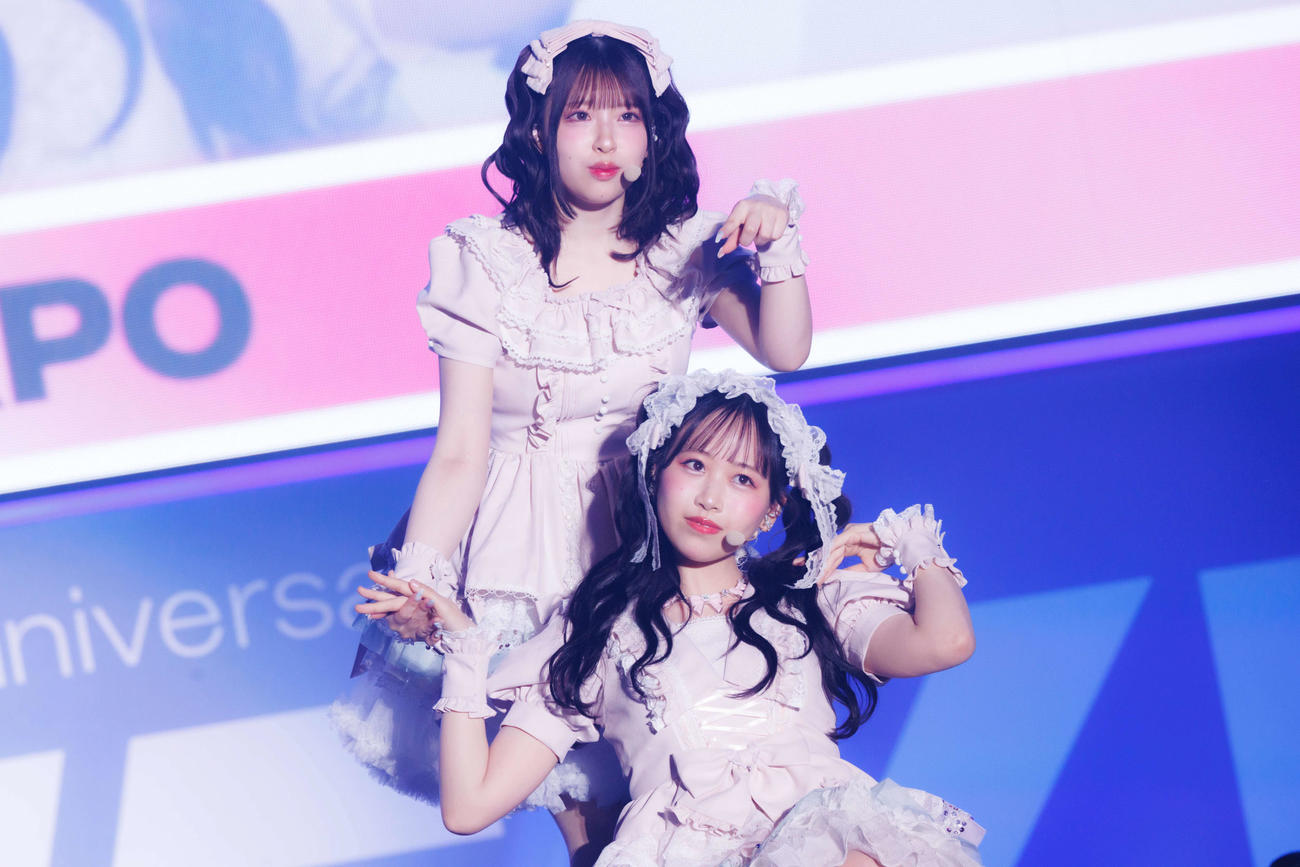 「ASOBI EXPO」に出演したPiKi桜庭遥花と松本かれん（ヨシモリユウナ氏、金谷龍之介氏撮影）
