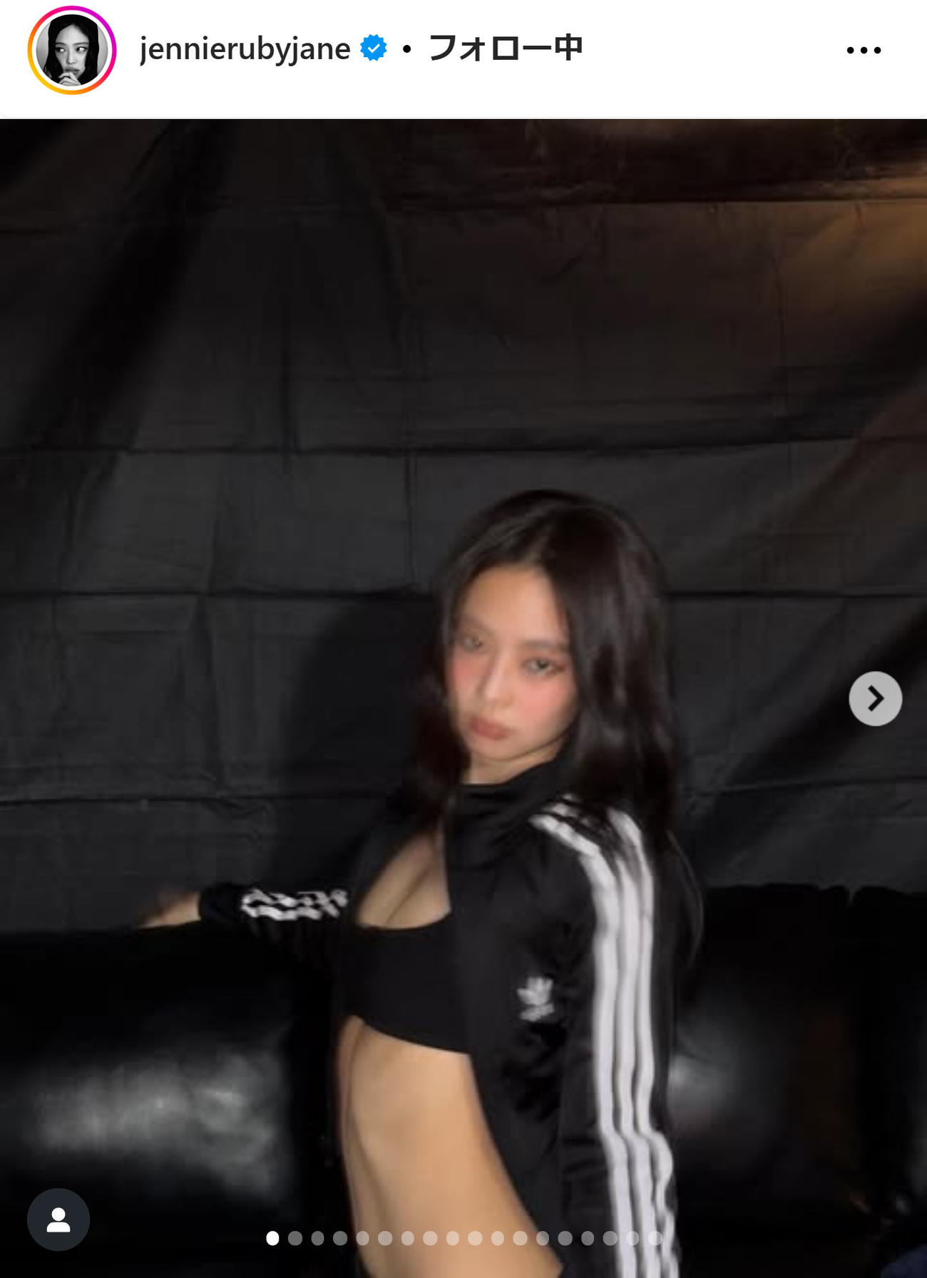 BLACKPINK・JENNIEのインスタグラムから
