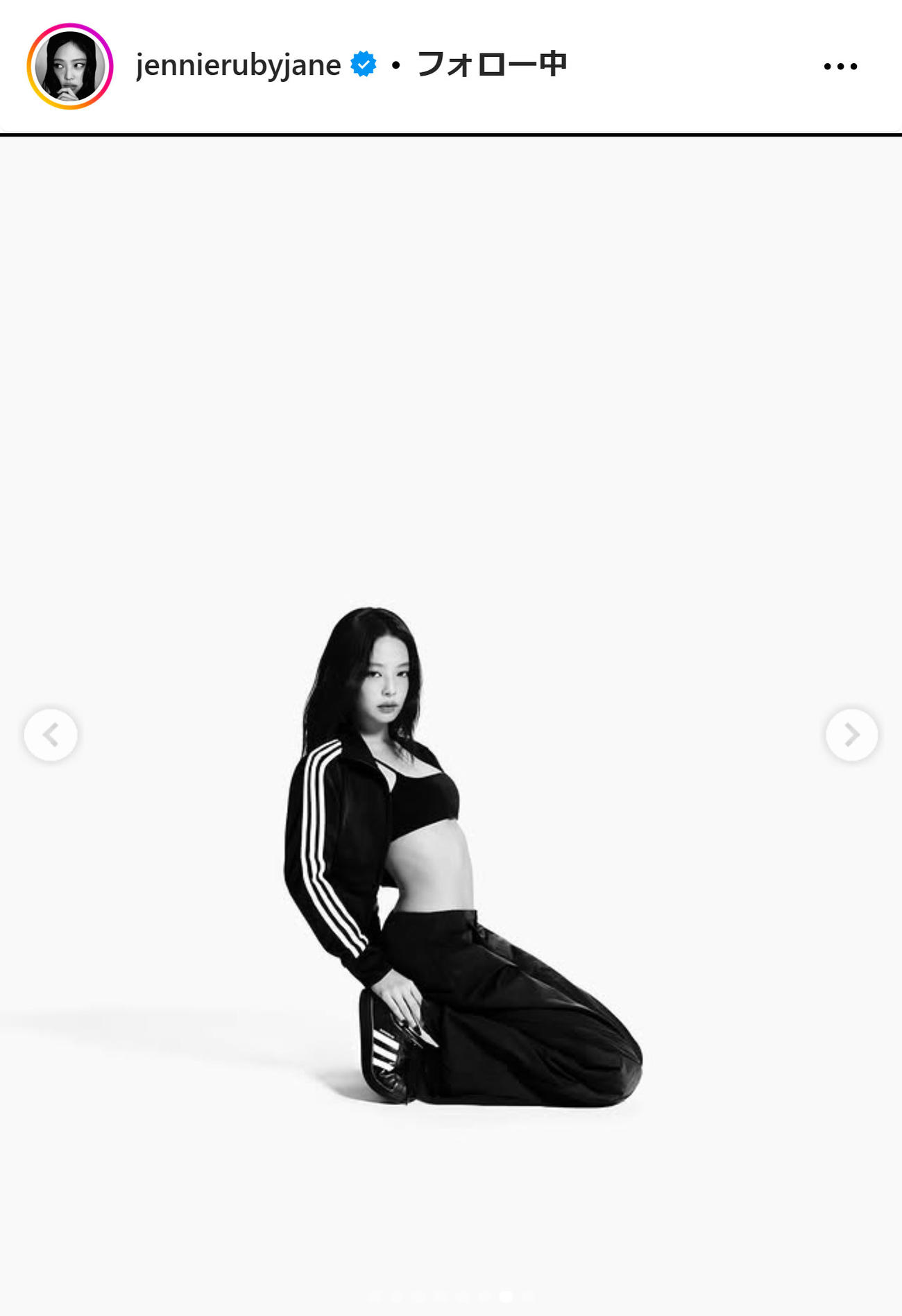 BLACKPINK・JENNIEのインスタグラムから