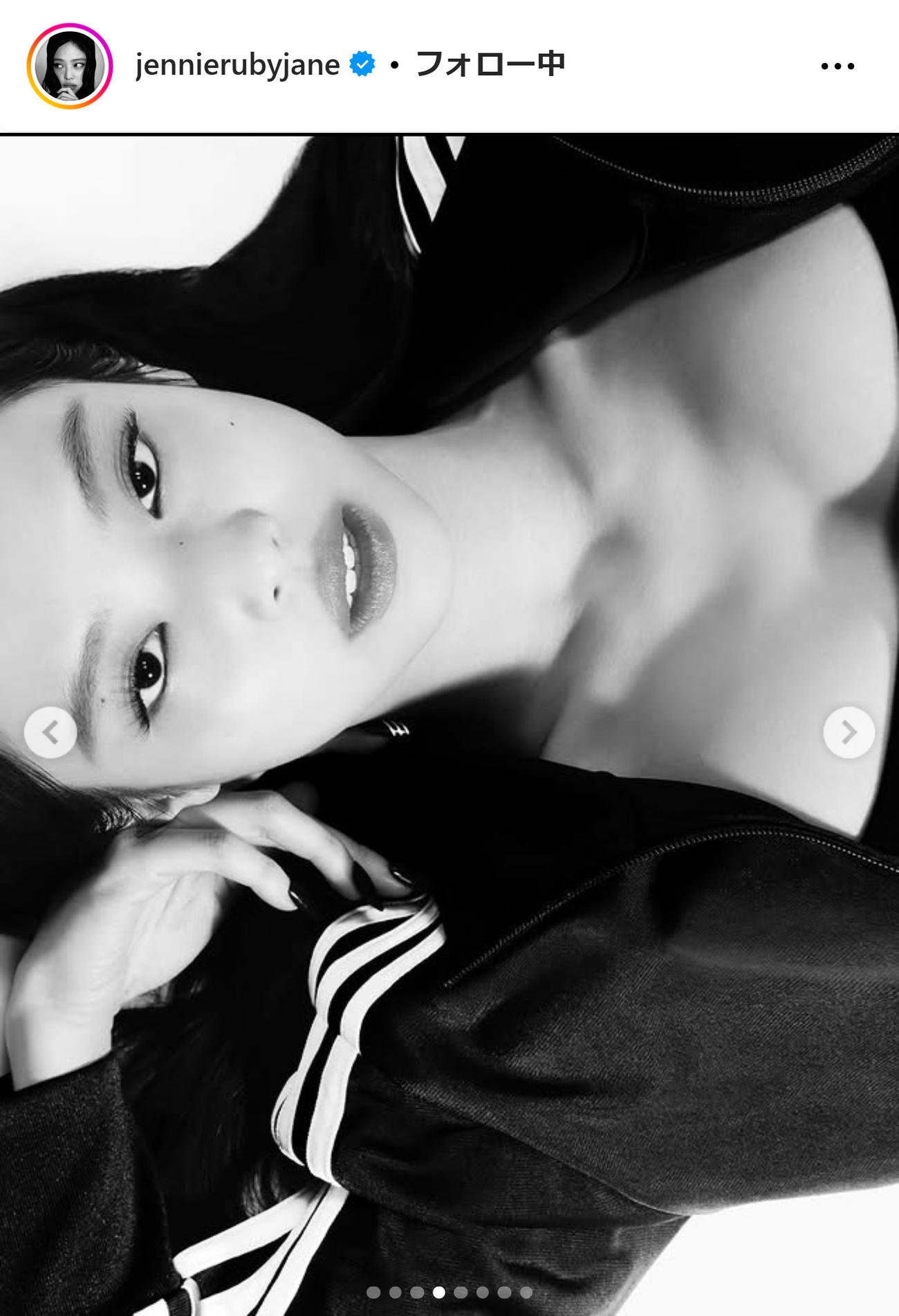 BLACKPINK・JENNIEのインスタグラムから