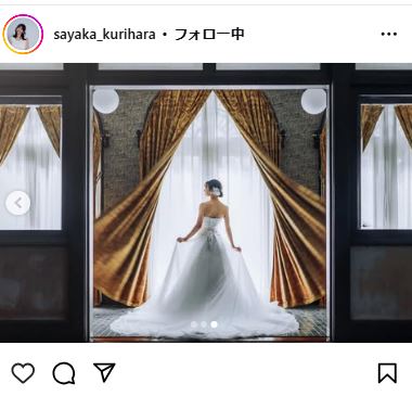 栗原沙也加のインスタグラムから