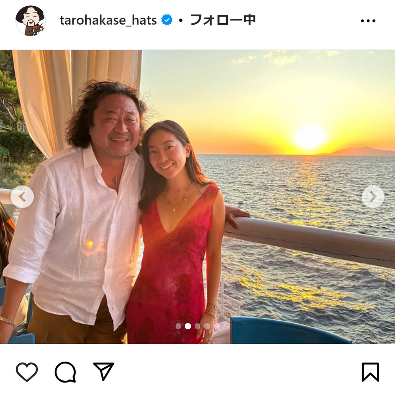 葉加瀬太郎のインスタグラムから
