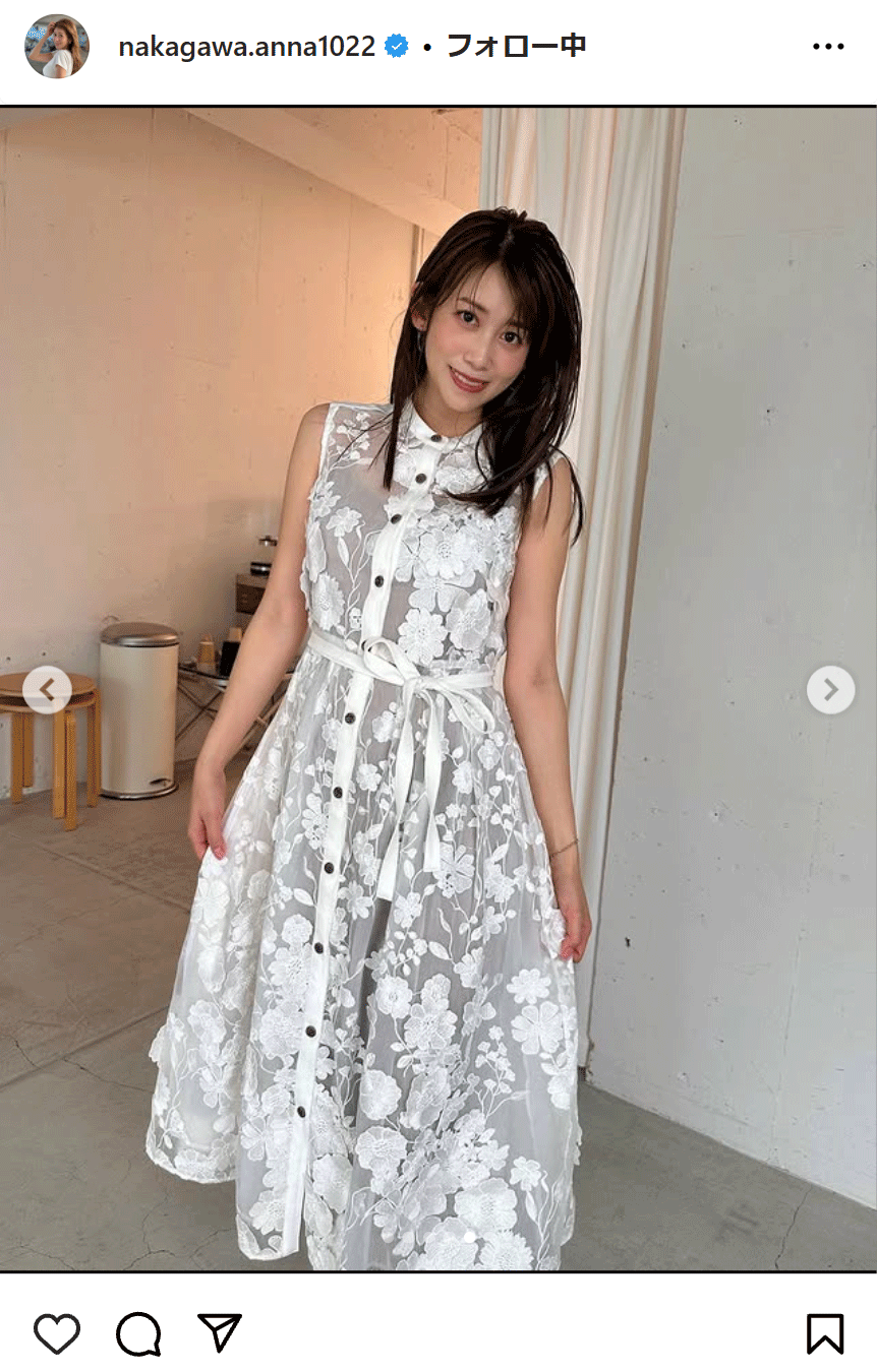 中川安奈のインスタグラムから