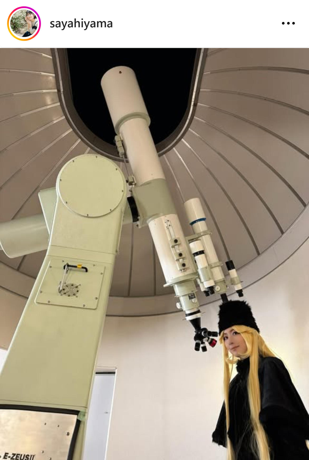 メーテルのコスプレを披露した檜山沙耶（檜山沙耶のインスタグラムから）