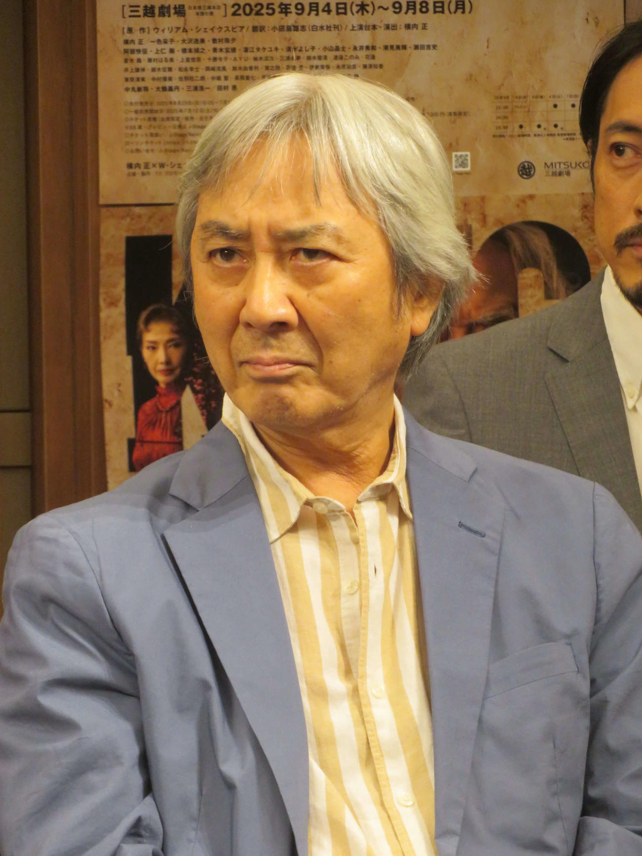 「リア王2025」制作発表会見に出席した田村亮（撮影・川田和博）