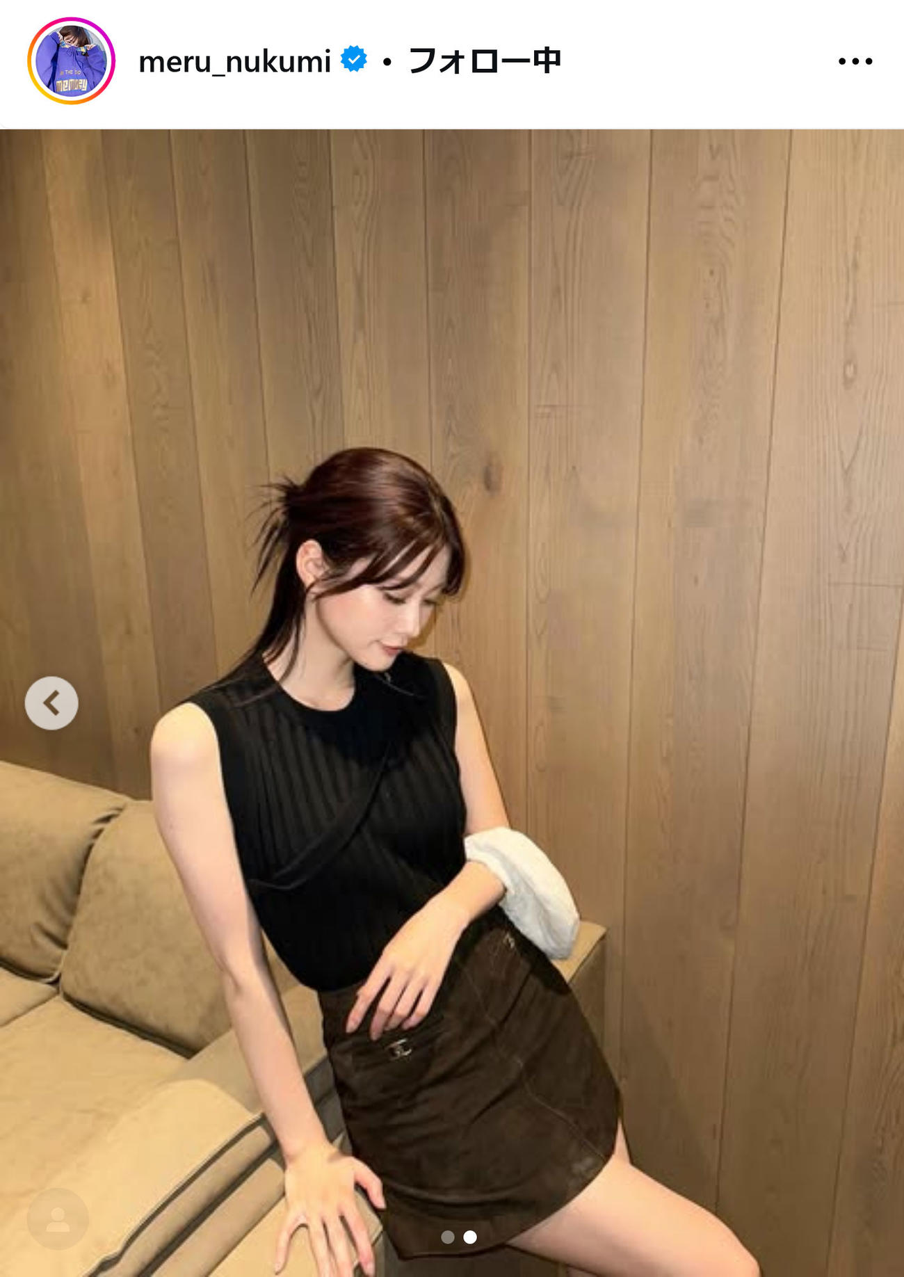 生見愛瑠インスタグラムから