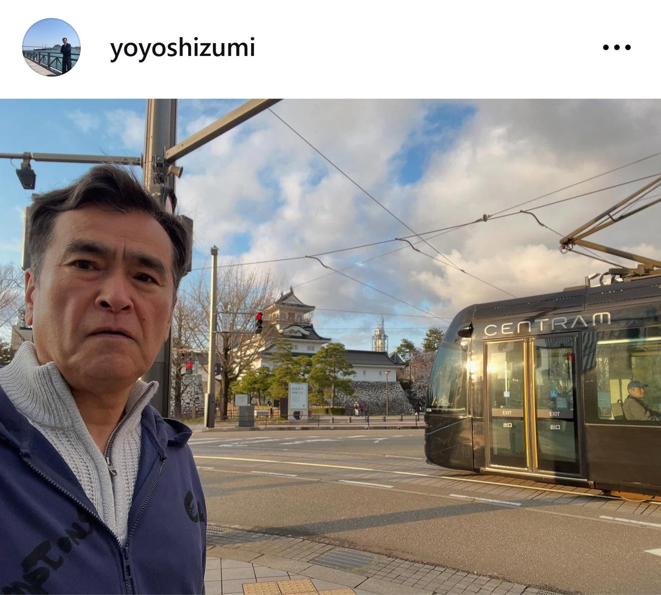 3点セットでちょっと伸びた投稿（石原良純のインスタグラムから）