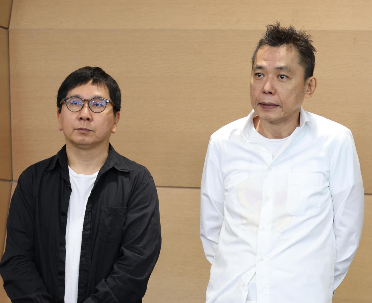 爆笑問題の‎‎田中裕二（左）、太田光＝24年6月