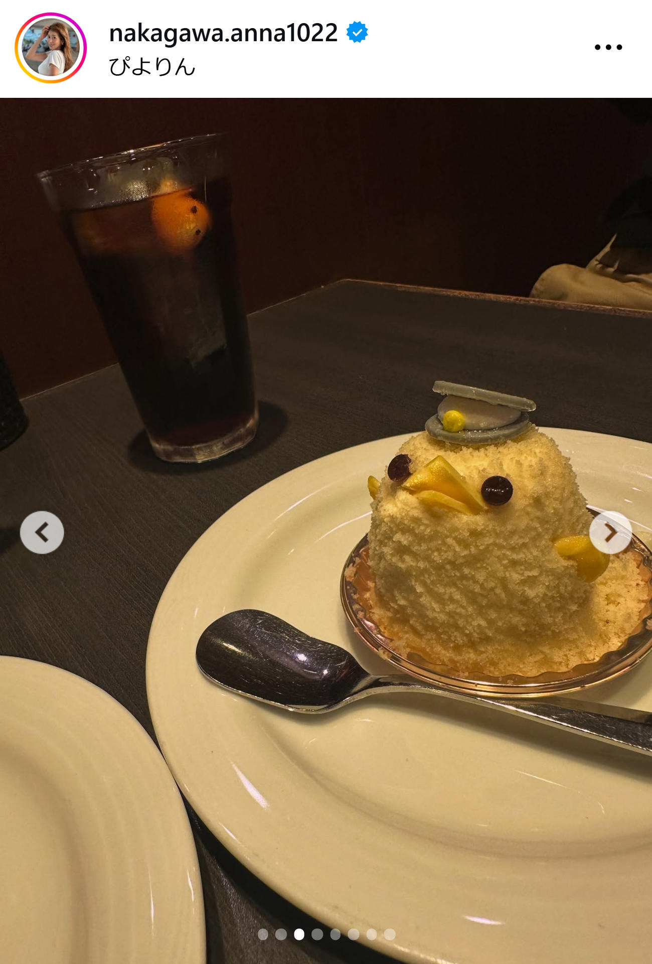 中川安奈のインスタグラムから