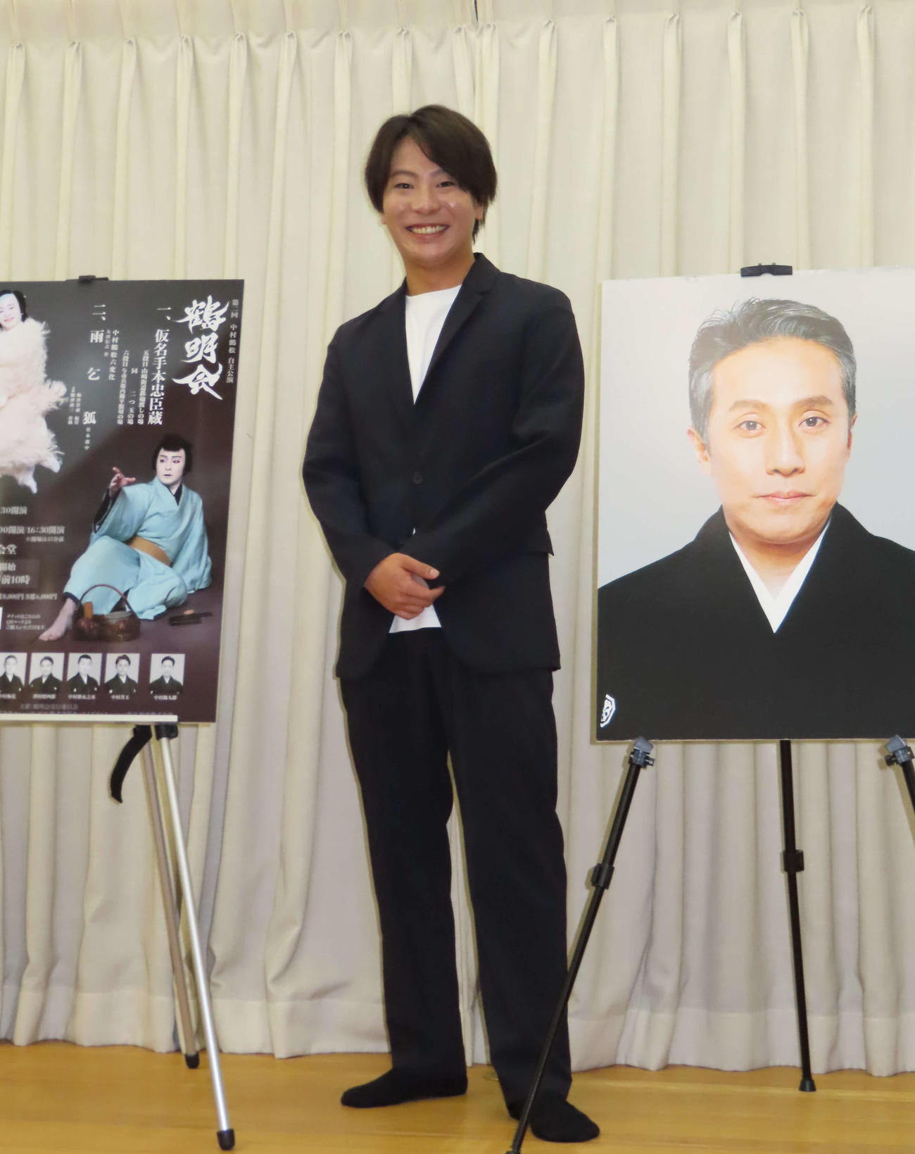 自主公演「鶴明会」の取材会を行った中村鶴松