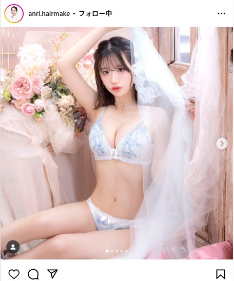 三石安里さんのインスタグラムから