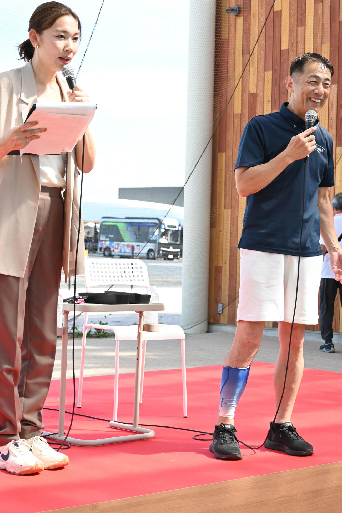 大阪・関西万博で行われた「最新！カラダ　見る知る体験」のトークイベントに出席した森脇健児（撮影・松浦隆司）