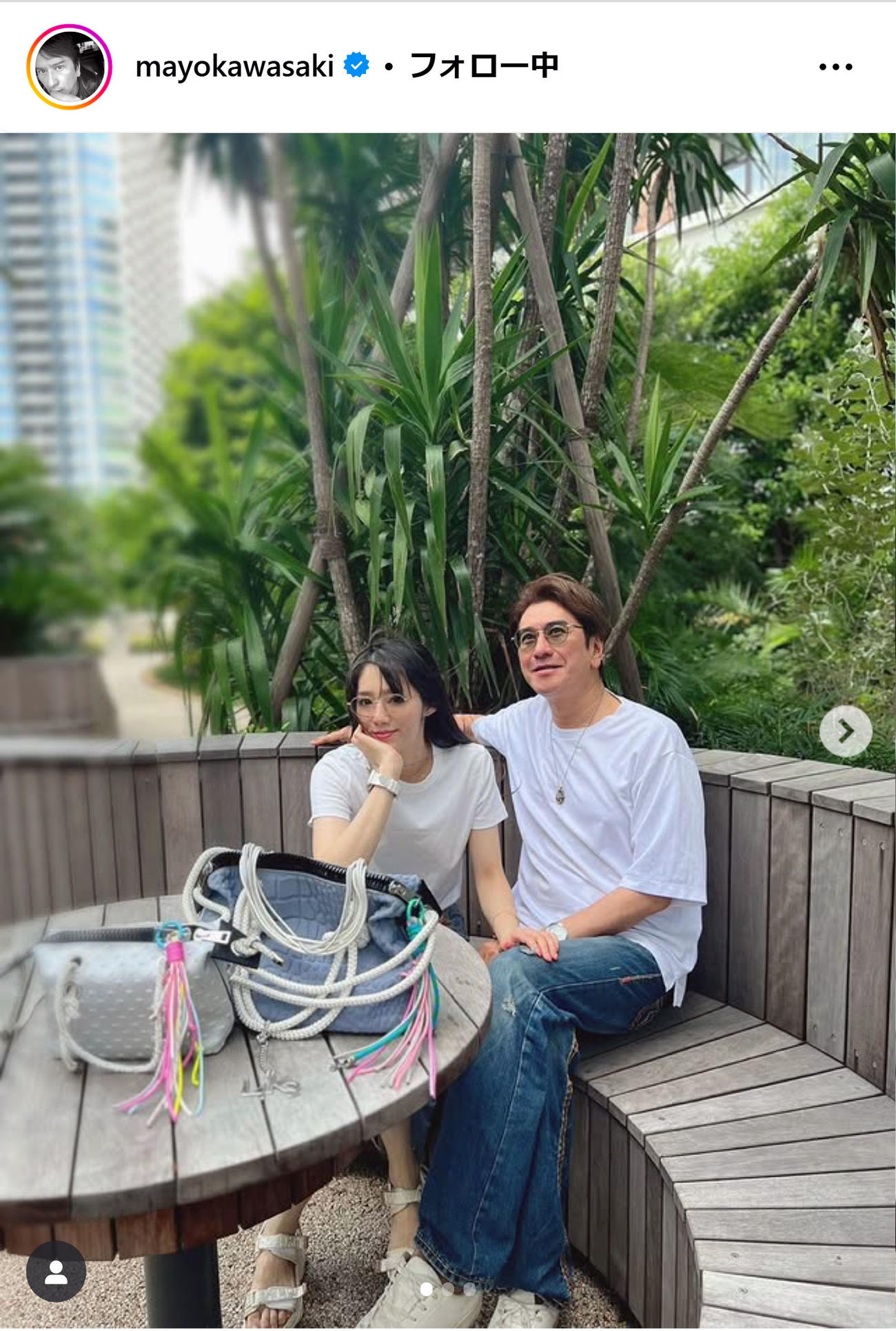 川﨑麻世のインスタグラムから
