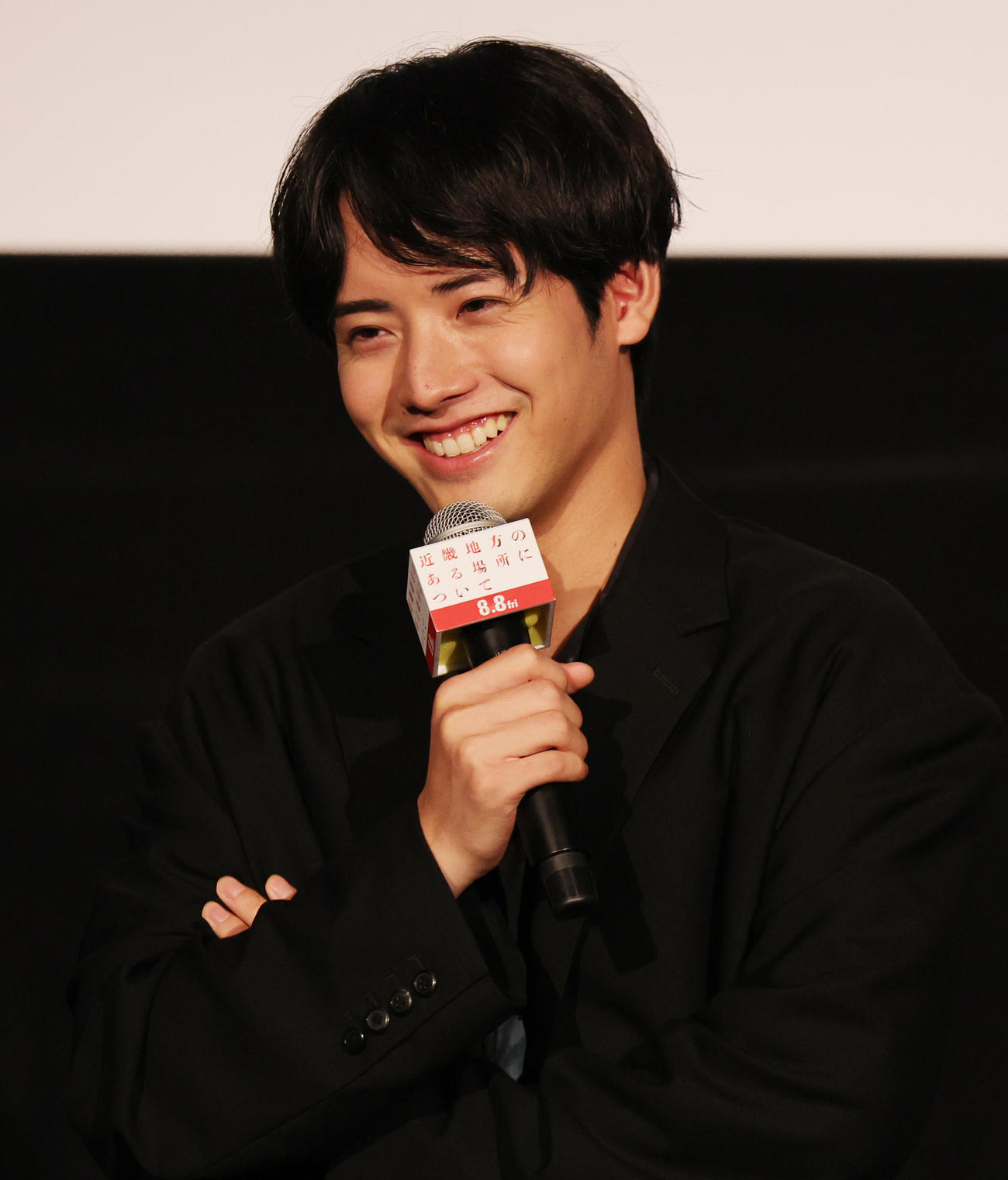 映画「近畿地方のある場所について」のイベントに登場した赤楚衛二（撮影・野上伸悟）