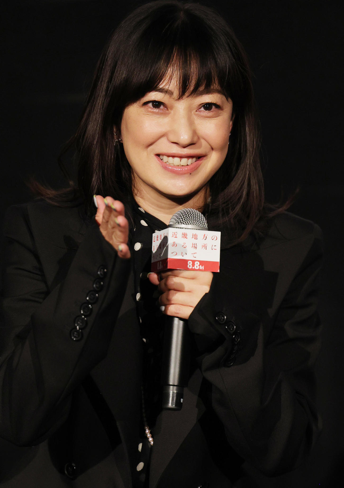 映画「近畿地方のある場所について」のイベントに登場した菅野美穂（撮影・野上伸悟）
