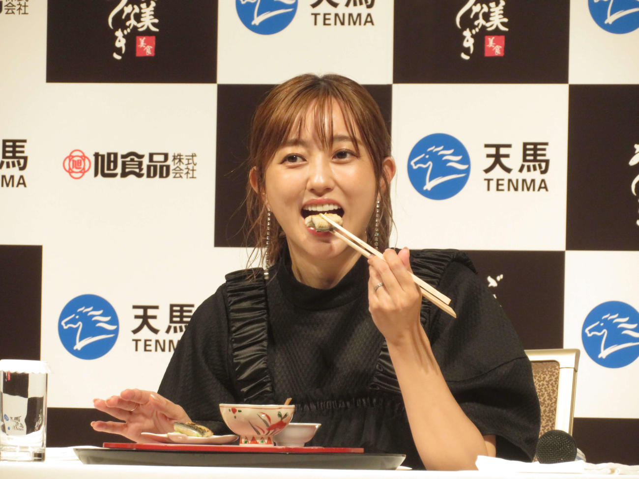 「天馬科技　鰻新ブランド発表会」に出席した菊地亜美