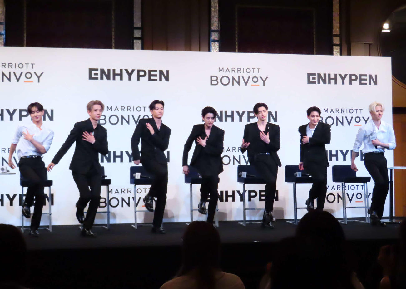 「Meet ENHYPEN A Special Talk Event for Marriott Bonvoy Members」でダンスを披露するENHYPEN