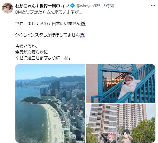 わかにゃんのX（旧ツイッター）から