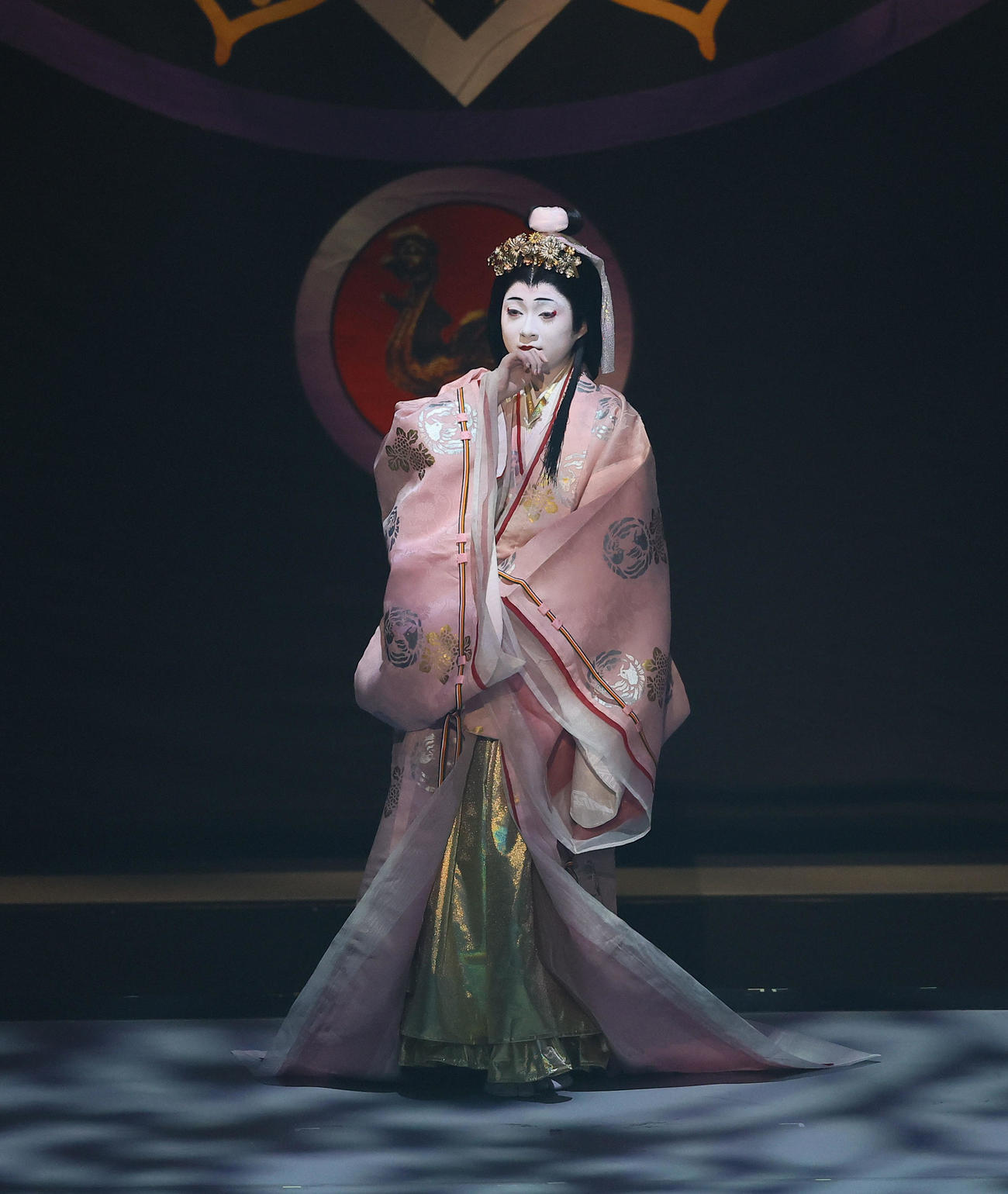 JAPAN THEATER　「SEIMEI」の万博スペシャルバージョンを披露する市川團十郎の長女、市川ぼたん（撮影・藤尾明華）