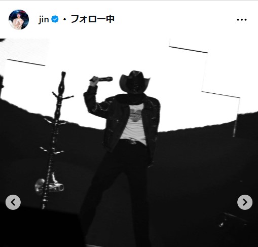 JINのインスタグラムから