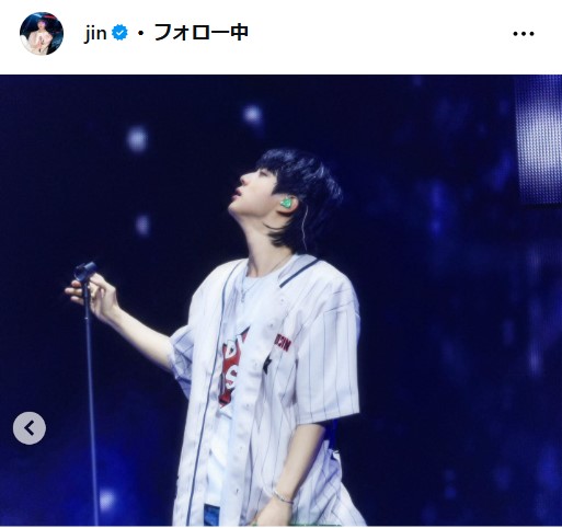 JINのインスタグラムから