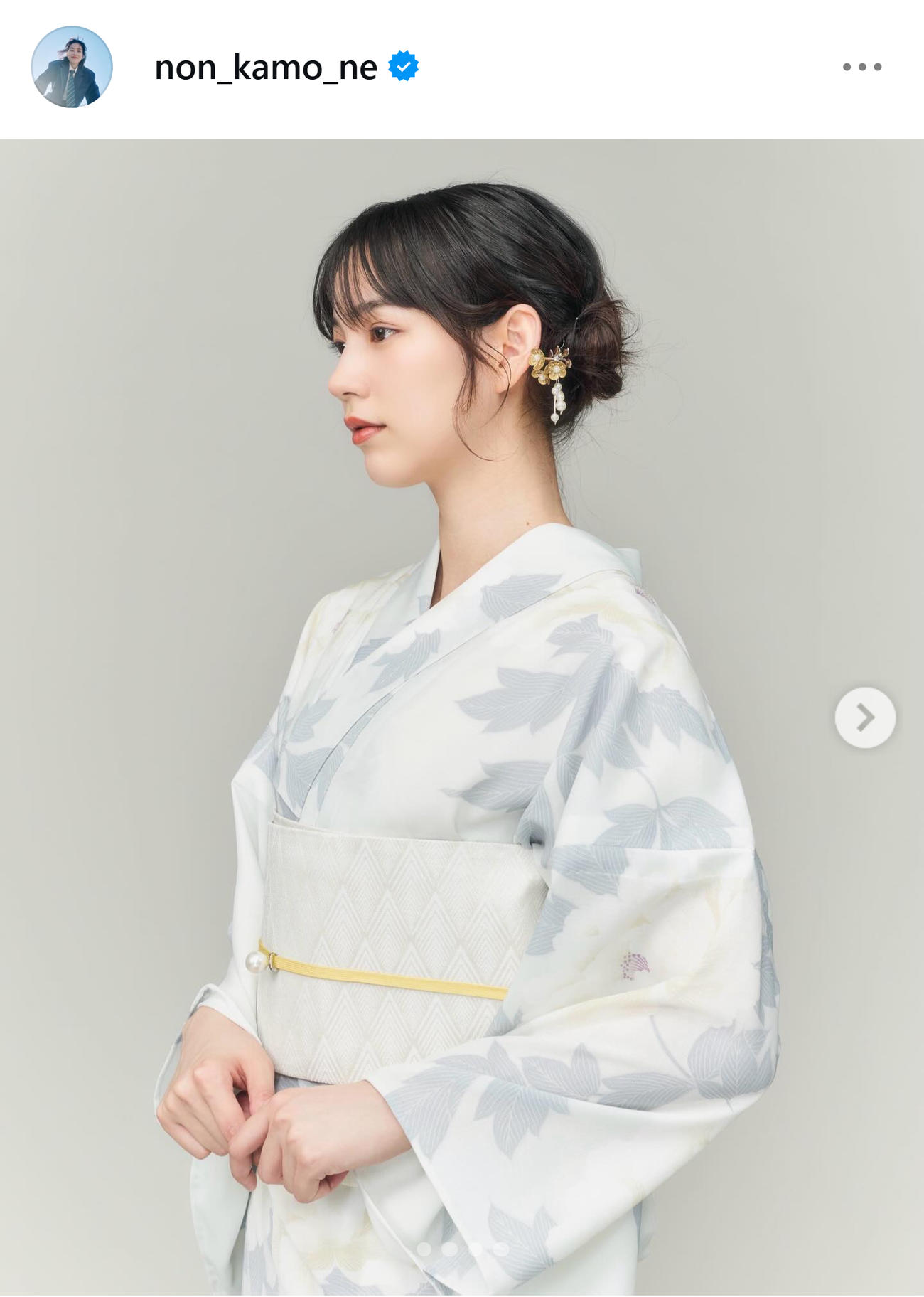 清涼感ある浴衣姿ののん（のんのインスタグラムから）