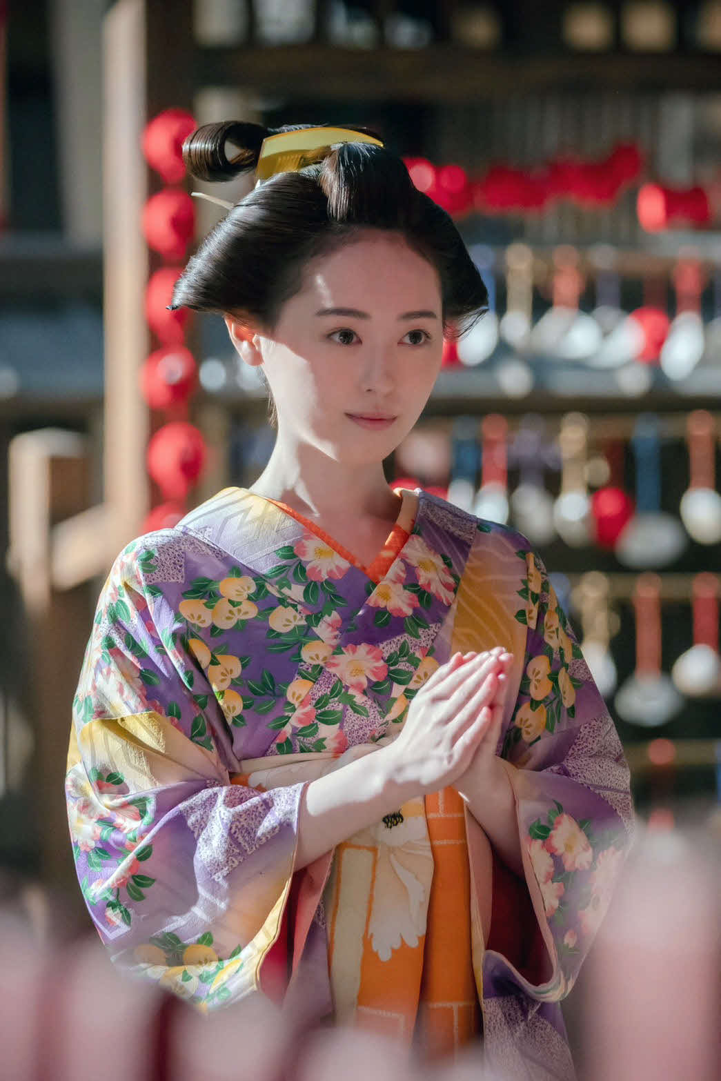 NHK大河ドラマ「べらぼう～蔦重栄華乃夢噺～」で花魁の誰袖を演じる福原遥