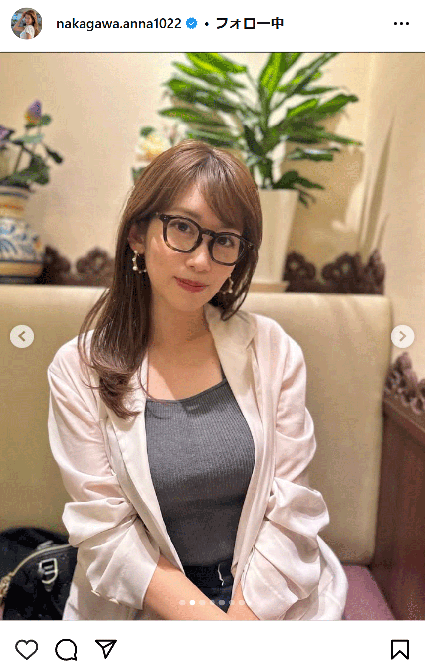 中川安奈のインスタグラムから