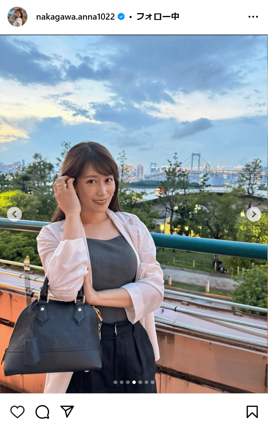 中川安奈のインスタグラムから