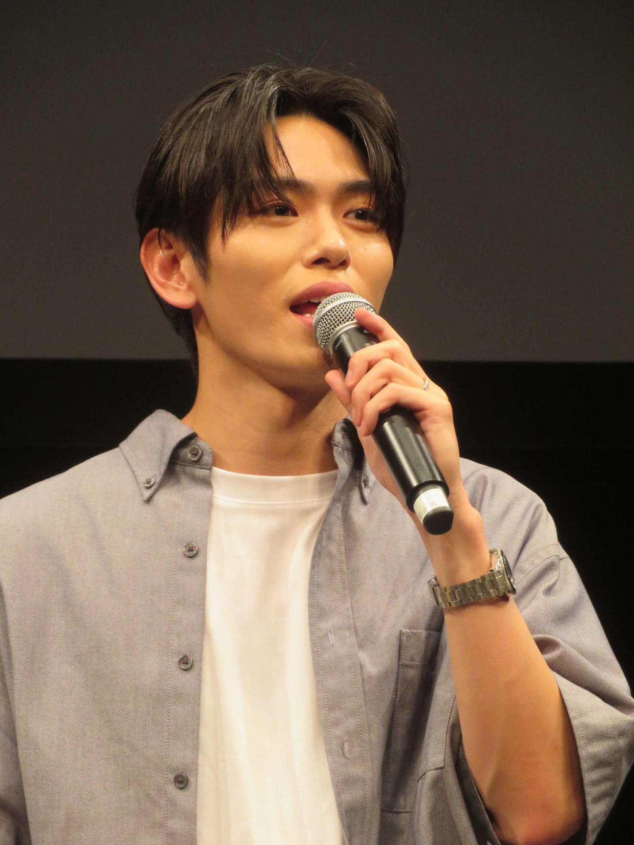 MBSドラマ「私の彼が姉の夫になった理由」トークイベントに出席した影山拓也（撮影・川田和博）