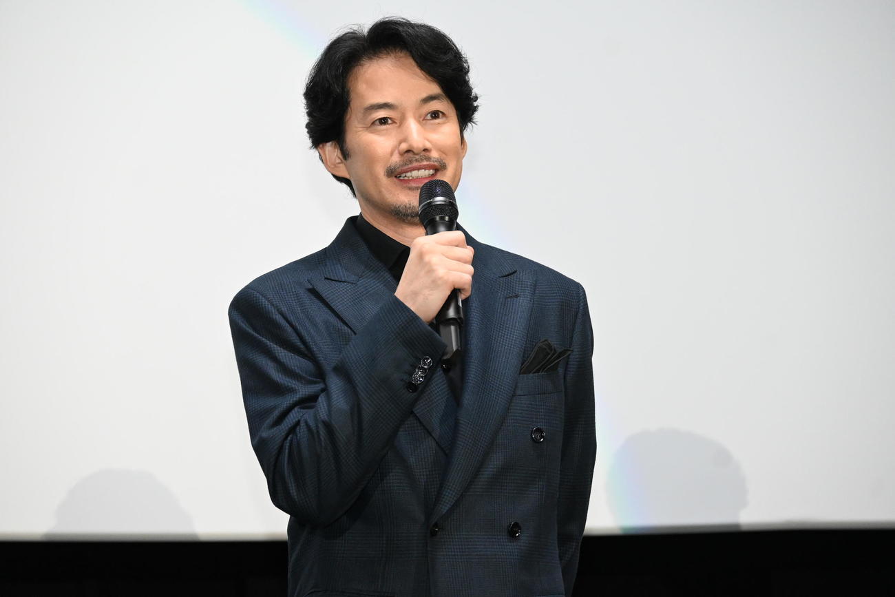 大阪市内で主演映画「雪風　YUKIKAZE」の先行上映会に登壇した竹野内豊（撮影・松浦隆司）