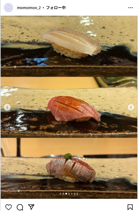 新山桃子のインスタグラムから
