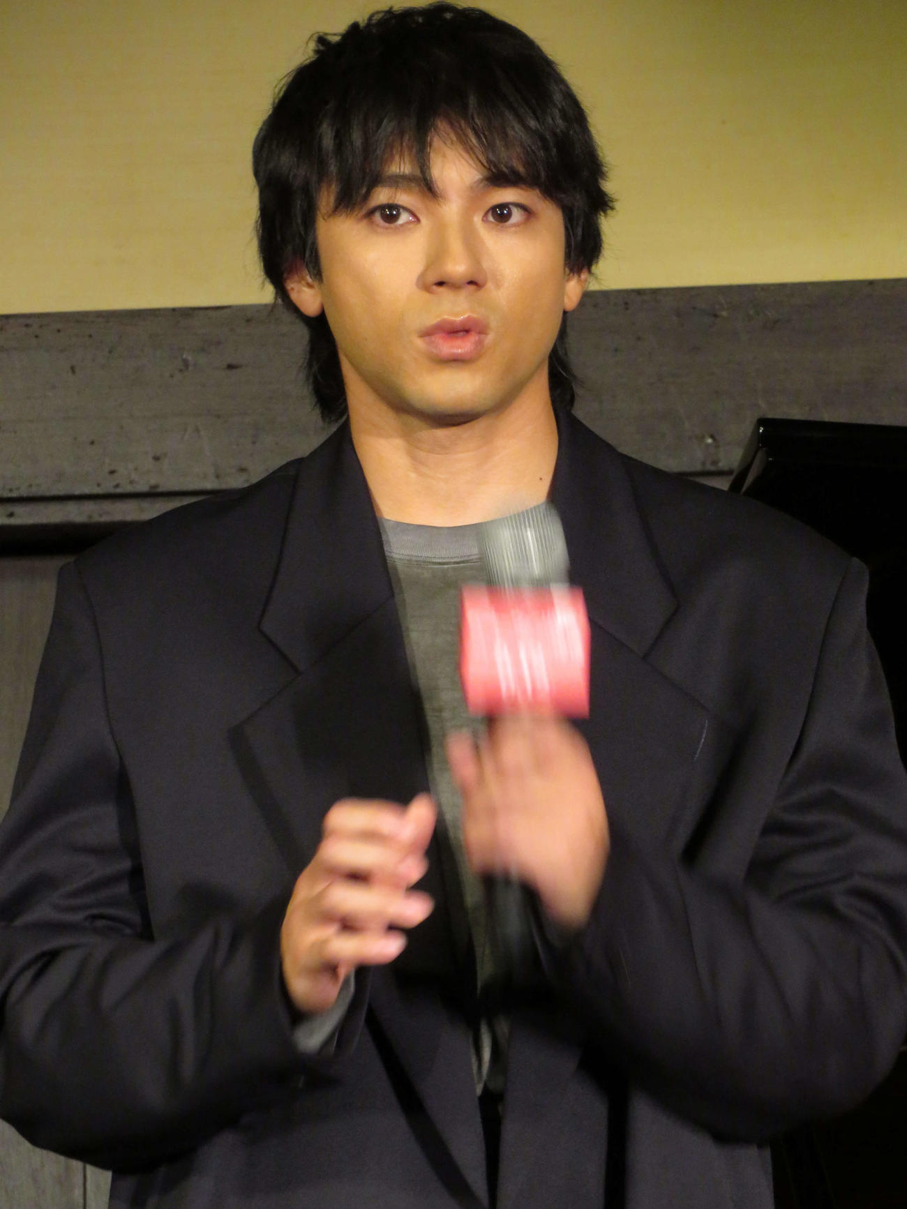 映画「ベートーヴェン捏造」製作報告会見に登壇した山田裕貴（撮影・村上幸将）