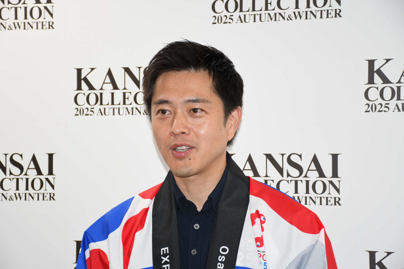 「カンサイコレクション　2025A／W」に出演した吉村洋文大阪府知事（撮影・阪口孝志）