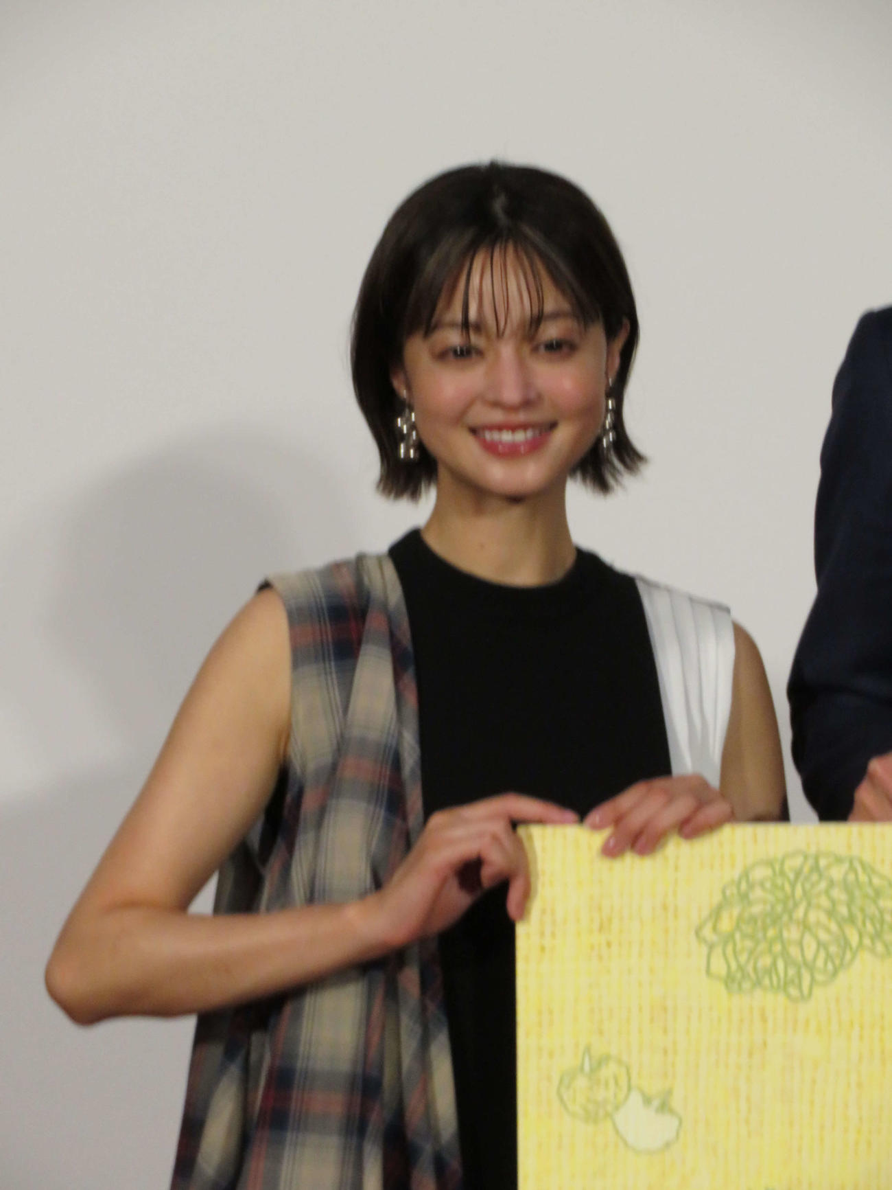 NHK特集ドラマ「コトコト～おいしい心と出会う旅～」群馬編・茨城編完成会見に出席した小林涼子（撮影・村上幸将）