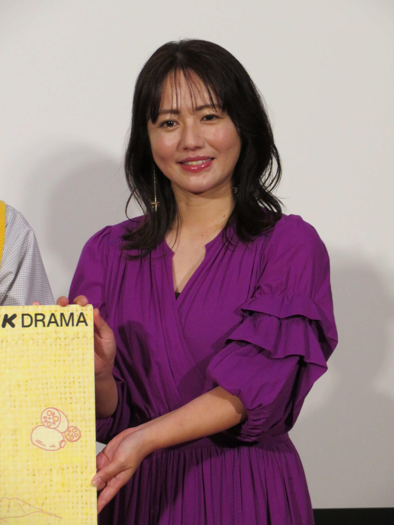 NHK特集ドラマ「コトコト～おいしい心と出会う旅～」群馬編・茨城編完成会見に出席した磯山さやか（撮影・村上幸将）