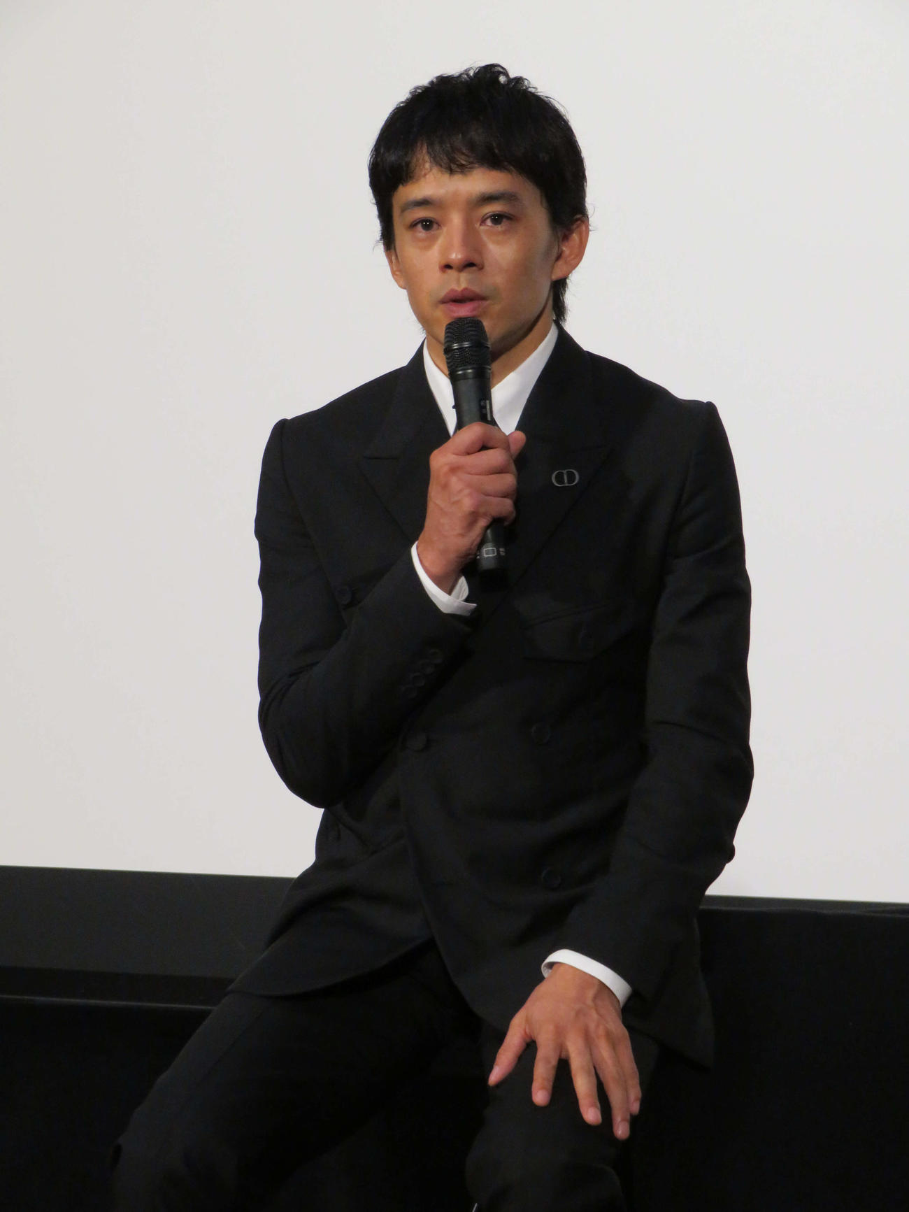 NHKスペシャル「シミュレーション～昭和16年夏の敗戦～」出演者会見に出席した池松壮亮（撮影・村上幸将）