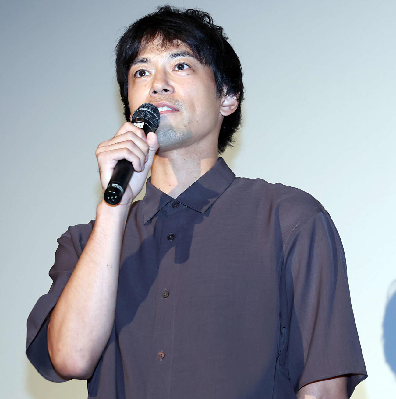 映画「ハオト」公開記念舞台あいさつに登壇し、演じた役への思いを語る金城大和（撮影・山本朝陽）