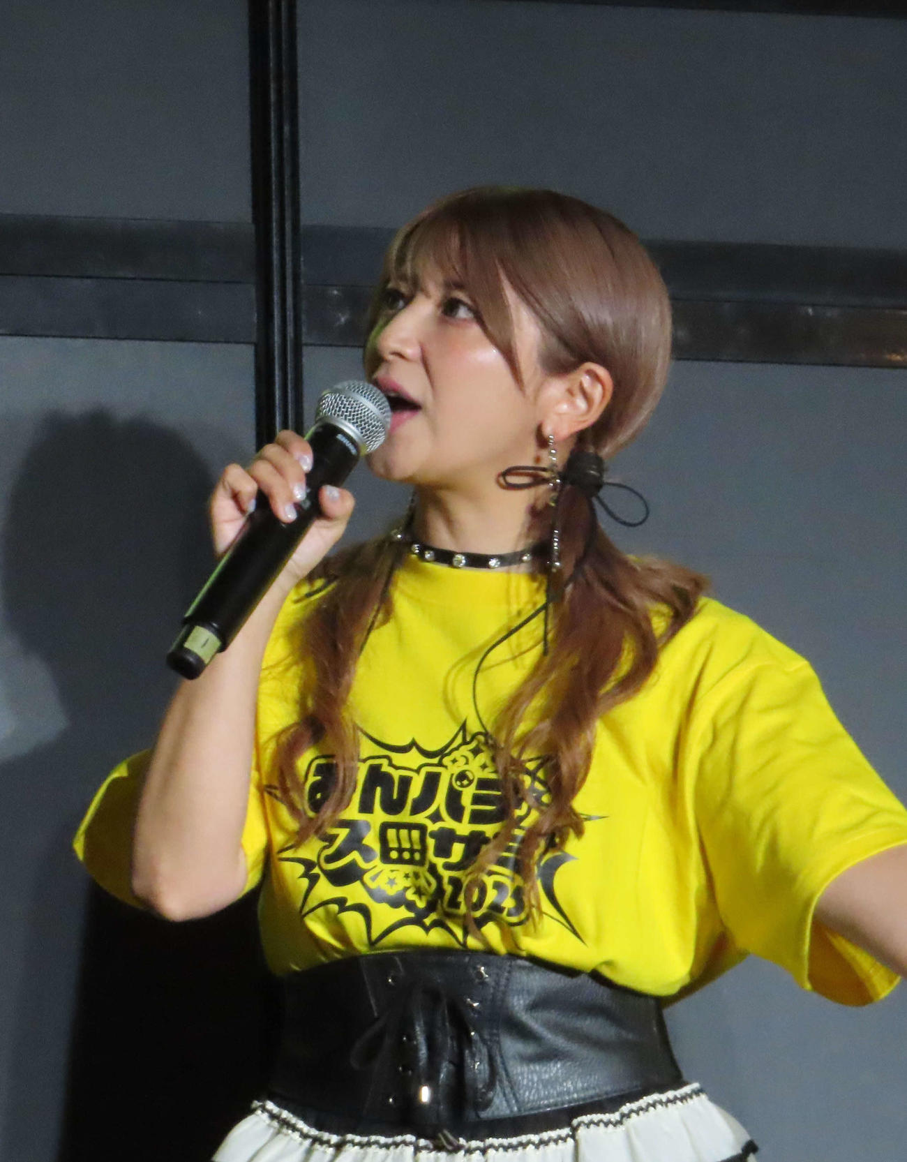 「みんなのパチンコ・パチスロサミット2025」のステージに登壇した矢口真里（撮影・寺本吏輝）