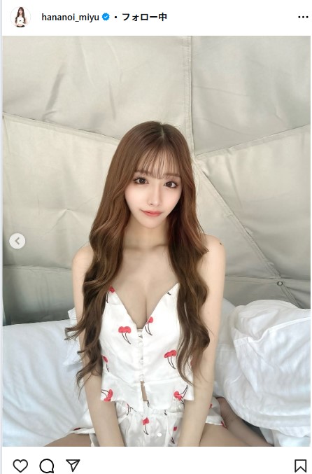 花乃衣美優のインスタグラムから