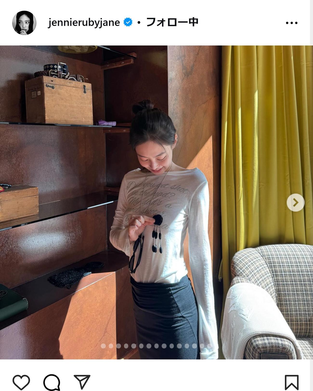 JENNIEのインスタグラムから